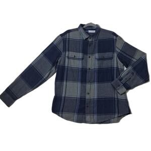 Old Navy Shirt Men's Size L Blue gray Regular Fit Button Up Long Sleeve